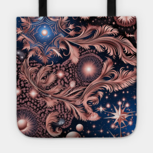 Other Worldly Designs- nebulas, stars, galaxies, planets with feathers Tote