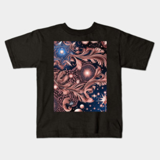 Other Worldly Designs- nebulas, stars, galaxies, planets with feathers Kids T-Shirt