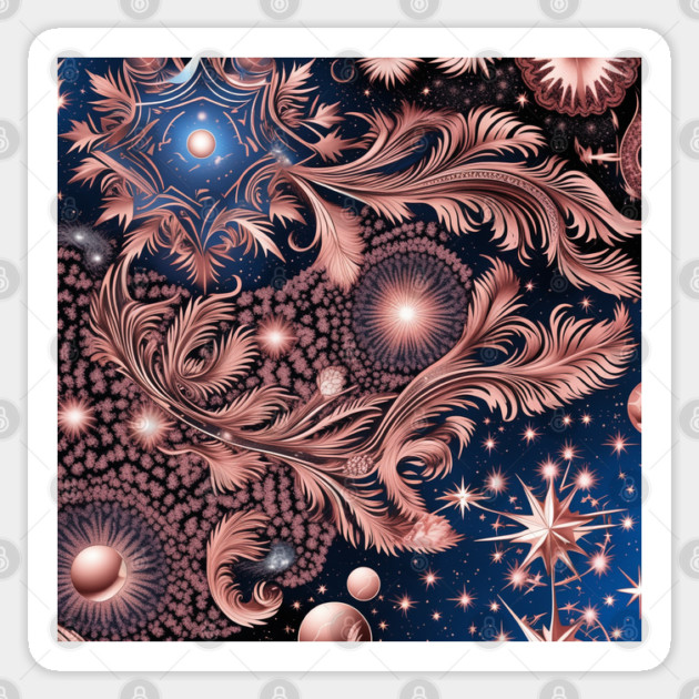 Other Worldly Designs- nebulas, stars, galaxies, planets with feathers Sticker by BirdsnStuff