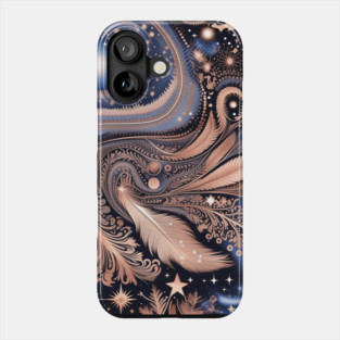 Other Worldly Designs- nebulas, stars, galaxies, planets with feathers Phone Case