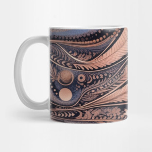 Other Worldly Designs- nebulas, stars, galaxies, planets with feathers Mug