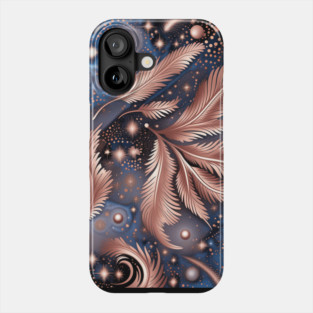 Other Worldly Designs- nebulas, stars, galaxies, planets with feathers Phone Case