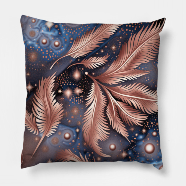 Other Worldly Designs- nebulas, stars, galaxies, planets with feathers Pillow by BirdsnStuff