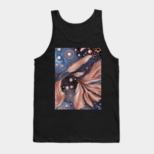 Other Worldly Designs- nebulas, stars, galaxies, planets with feathers Tank Top