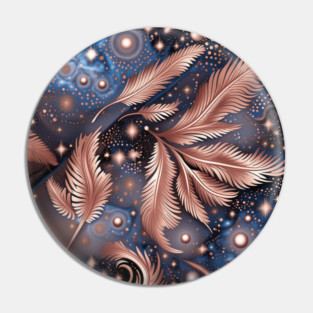 Other Worldly Designs- nebulas, stars, galaxies, planets with feathers Pin