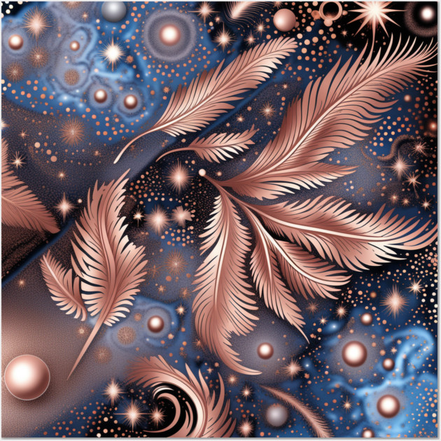 Other Worldly Designs- nebulas, stars, galaxies, planets with feathers Wall Art by BirdsnStuff