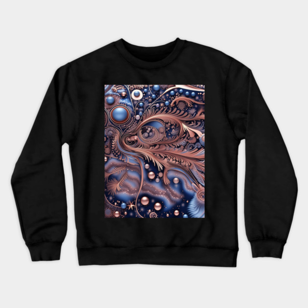 Other Worldly Designs- nebulas, stars, galaxies, planets with feathers Crewneck Sweatshirt by BirdsnStuff