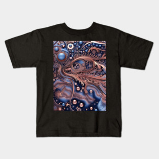 Other Worldly Designs- nebulas, stars, galaxies, planets with feathers Kids T-Shirt