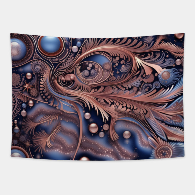 Other Worldly Designs- nebulas, stars, galaxies, planets with feathers Tapestry by BirdsnStuff