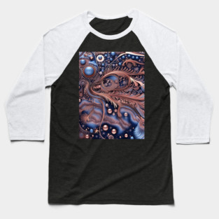 Other Worldly Designs- nebulas, stars, galaxies, planets with feathers Baseball T-Shirt