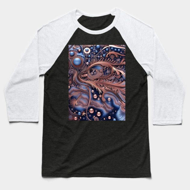 Other Worldly Designs- nebulas, stars, galaxies, planets with feathers Baseball T-Shirt by BirdsnStuff