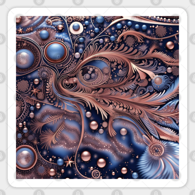 Other Worldly Designs- nebulas, stars, galaxies, planets with feathers Sticker by BirdsnStuff