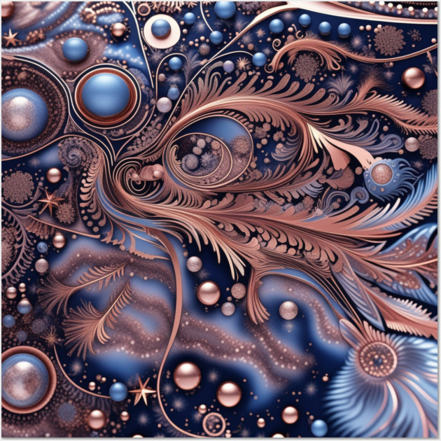 Other Worldly Designs- nebulas, stars, galaxies, planets with feathers Wall Art by BirdsnStuff