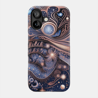 Other Worldly Designs- nebulas, stars, galaxies, planets with feathers Phone Case