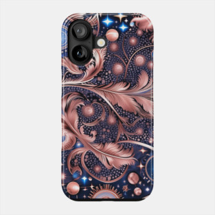 Other Worldly Designs- nebulas, stars, galaxies, planets with feathers Phone Case