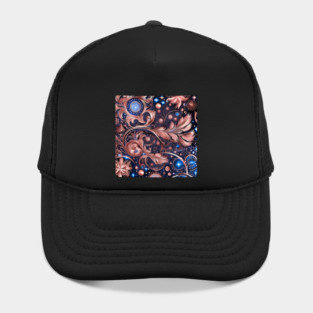 Other Worldly Designs- nebulas, stars, galaxies, planets with feathers Hat