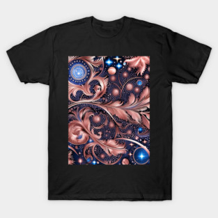 Other Worldly Designs- nebulas, stars, galaxies, planets with feathers T-Shirt