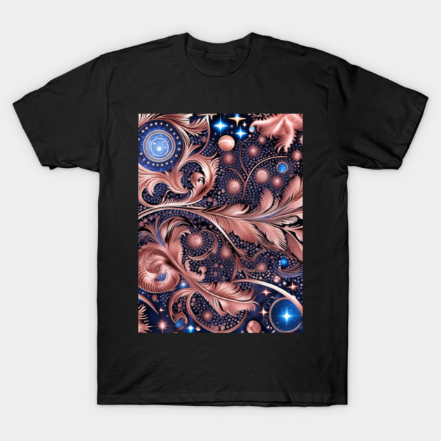 Other Worldly Designs- nebulas, stars, galaxies, planets with feathers T-Shirt by BirdsnStuff