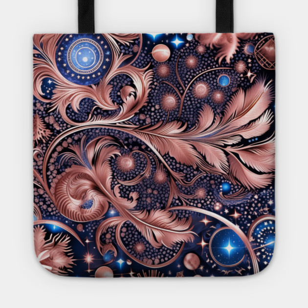 Other Worldly Designs- nebulas, stars, galaxies, planets with feathers Tote by BirdsnStuff