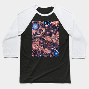 Other Worldly Designs- nebulas, stars, galaxies, planets with feathers Baseball T-Shirt