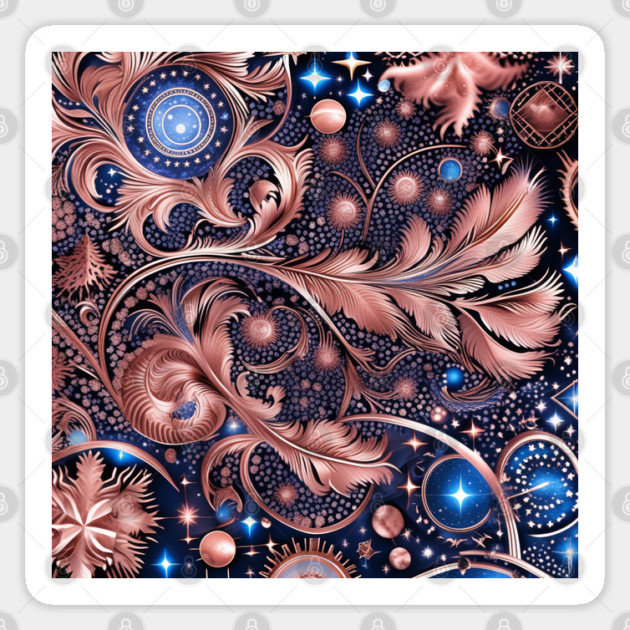 Other Worldly Designs- nebulas, stars, galaxies, planets with feathers Sticker by BirdsnStuff