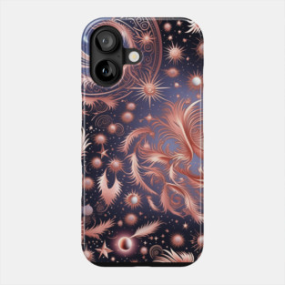 Other Worldly Designs- nebulas, stars, galaxies, planets with feathers Phone Case