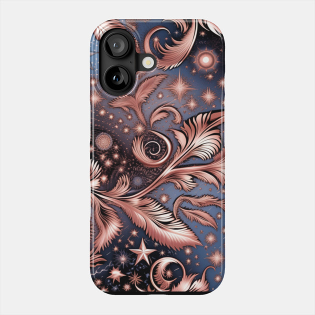 Other Worldly Designs- nebulas, stars, galaxies, planets with feathers Phone Case by BirdsnStuff
