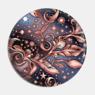Other Worldly Designs- nebulas, stars, galaxies, planets with feathers Pin