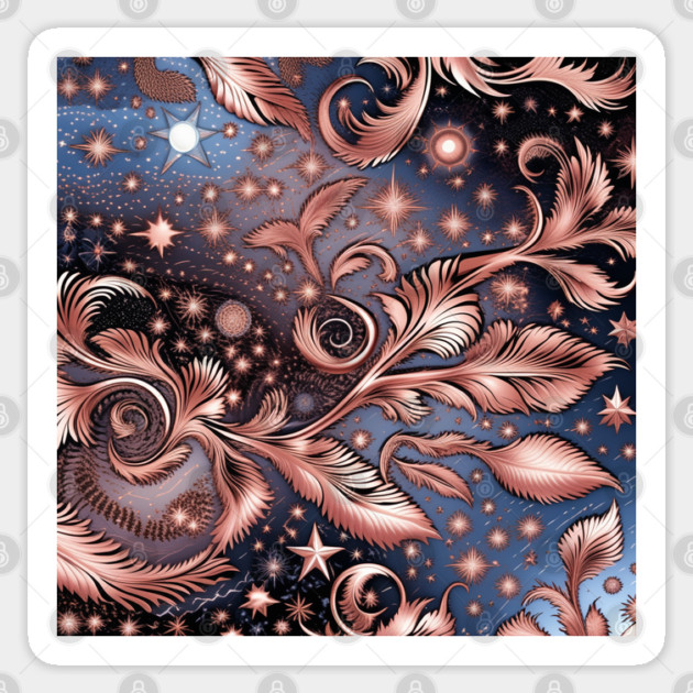 Other Worldly Designs- nebulas, stars, galaxies, planets with feathers Sticker by BirdsnStuff