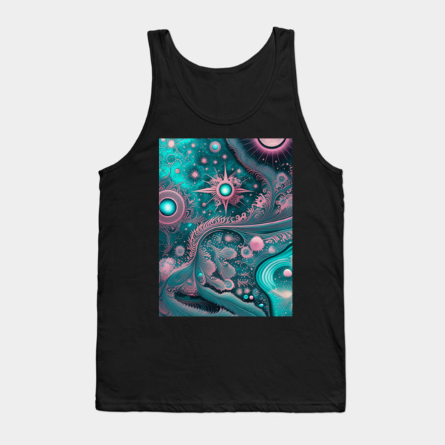 Other Worldly Designs- nebulas, stars, galaxies, planets with feathers Tank Top by BirdsnStuff