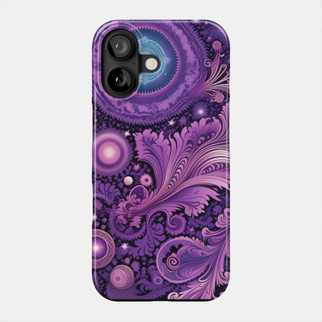 Other Worldly Designs- nebulas, stars, galaxies, planets with feathers Phone Case by BirdsnStuff