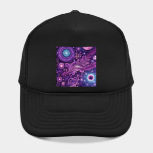 Other Worldly Designs- nebulas, stars, galaxies, planets with feathers Hat