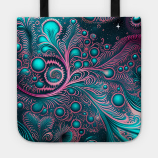 Other Worldly Designs- nebulas, stars, galaxies, planets with feathers Tote