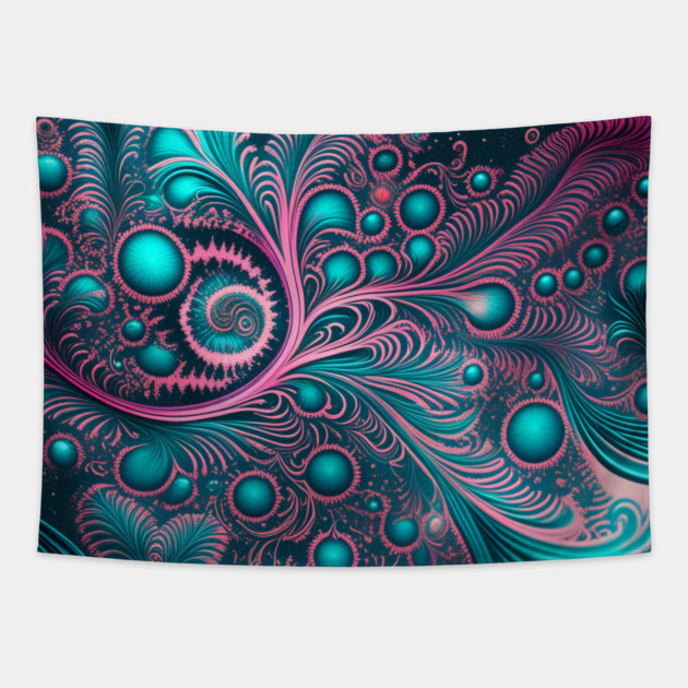 Other Worldly Designs- nebulas, stars, galaxies, planets with feathers Tapestry by BirdsnStuff