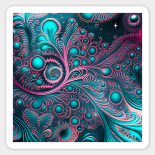 Other Worldly Designs- nebulas, stars, galaxies, planets with feathers Magnet