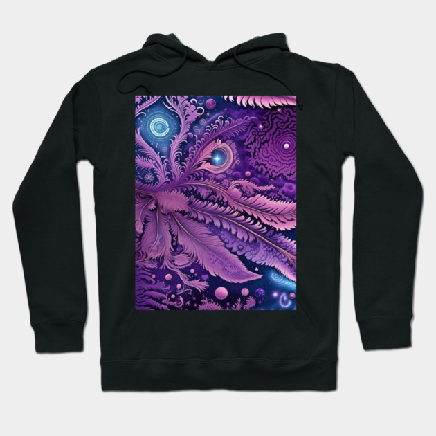 Other Worldly Designs- nebulas, stars, galaxies, planets with feathers Hoodie by BirdsnStuff