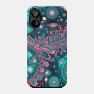 Other Worldly Designs- nebulas, stars, galaxies, planets with feathers Phone Case