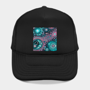 Other Worldly Designs- nebulas, stars, galaxies, planets with feathers Hat