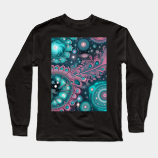 Other Worldly Designs- nebulas, stars, galaxies, planets with feathers Long Sleeve T-Shirt