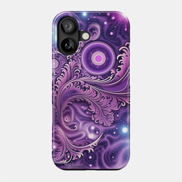 Other Worldly Designs- nebulas, stars, galaxies, planets with feathers Phone Case by BirdsnStuff