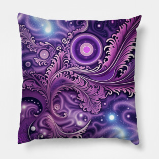 Other Worldly Designs- nebulas, stars, galaxies, planets with feathers Pillow