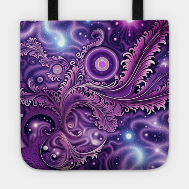 Other Worldly Designs- nebulas, stars, galaxies, planets with feathers Tote by BirdsnStuff