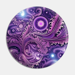 Other Worldly Designs- nebulas, stars, galaxies, planets with feathers Pin