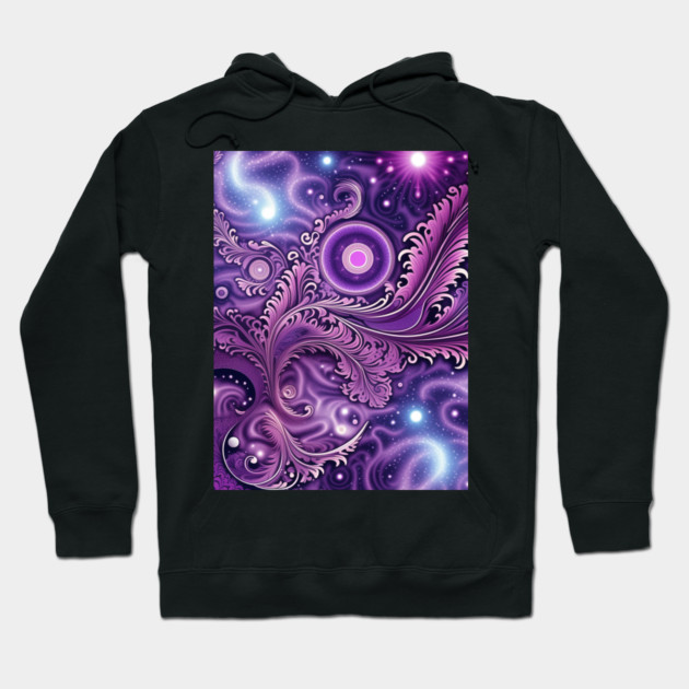 Other Worldly Designs- nebulas, stars, galaxies, planets with feathers Hoodie by BirdsnStuff