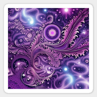 Other Worldly Designs- nebulas, stars, galaxies, planets with feathers Magnet