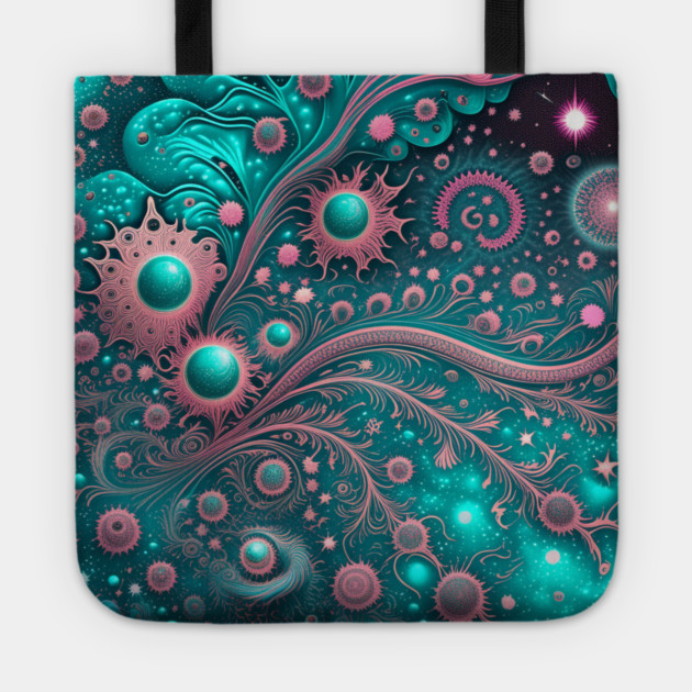 Other Worldly Designs- nebulas, stars, galaxies, planets with feathers Tote by BirdsnStuff