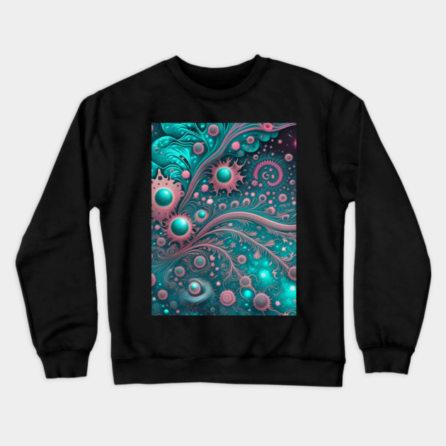 Other Worldly Designs- nebulas, stars, galaxies, planets with feathers Crewneck Sweatshirt by BirdsnStuff