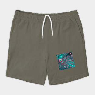 Other Worldly Designs- nebulas, stars, galaxies, planets with feathers Shorts