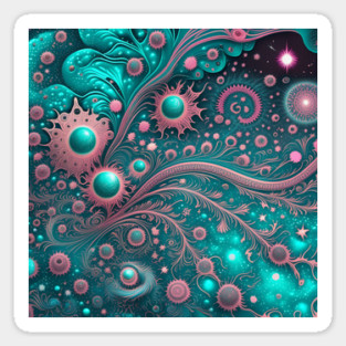 Other Worldly Designs- nebulas, stars, galaxies, planets with feathers Magnet