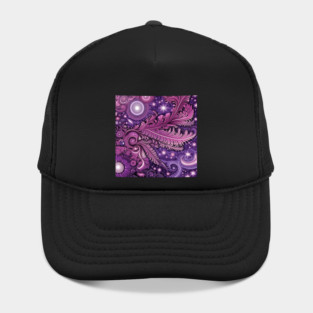Other Worldly Designs- nebulas, stars, galaxies, planets with feathers Hat